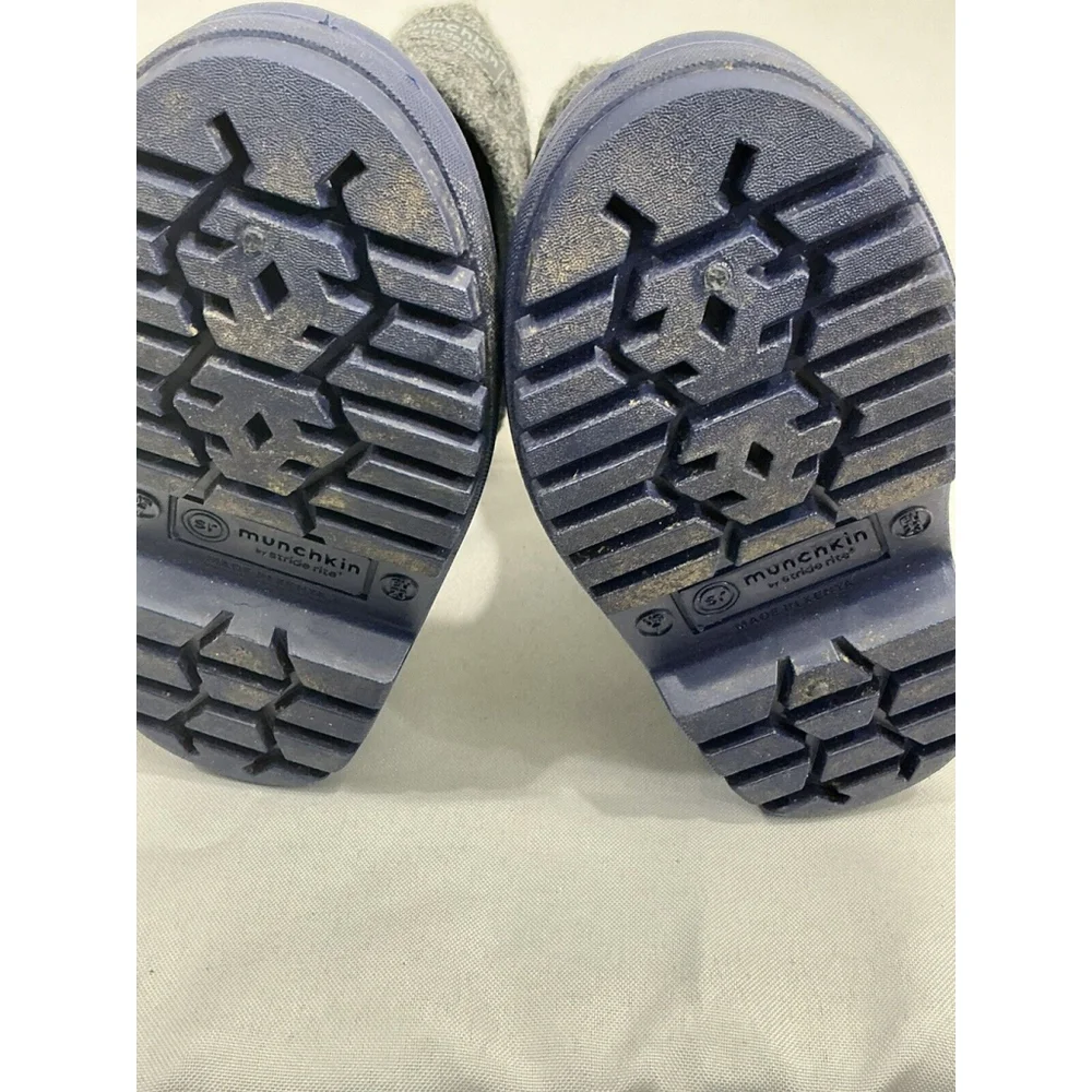 Toddler Boys Munchkin By Striderite Blue Rubber Pull On Rain Boots 7